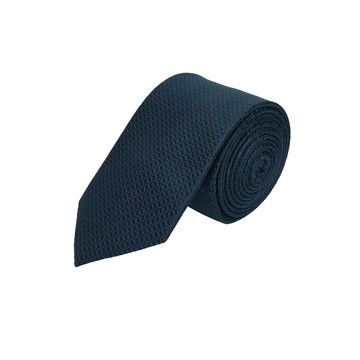 絲質暗紋配襯領帶/暗海軍藍色 | 3610097079