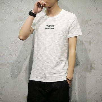 短袖T恤純棉上衣-舒適透氣簡約刺繡男裝5色73ms26【獨家進口】【米蘭精品】