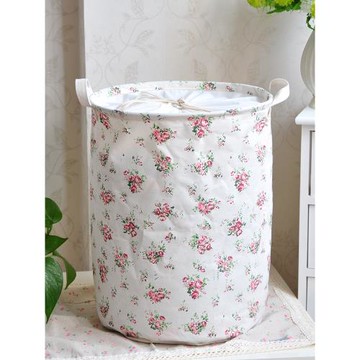 ZAKKA日式衣服收納 玫瑰印花棉麻布包物品整理收納包收納袋收納筒