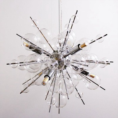 バブルシャンデリア　OF-072-6 6灯 デザイン照明 インテリア LED バブルシャンデリア 6灯 ゴールド LED ミッドセンチュリー OF