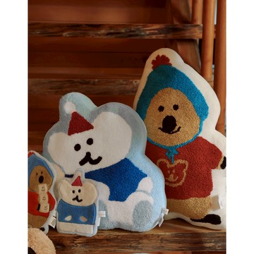 AIR SPACE LADY 【DINOTAENG】毛巾繡造型絨毛抱枕(白/卡其) 配件 現貨