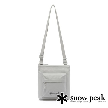 【Snow Peak韓系】中性輕量小斜背包『淺灰』ZUFSB06 戶外 露營 登山 健行 休閒 時尚 出國 旅遊 輕量 斜背包