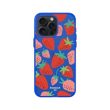 iPhone 15 Pro Max Clear 激光藍 - Knock Knock A2Z - 草莓甜甜