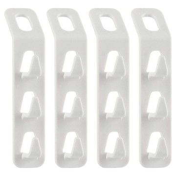 葉子小舖 垂直多功能衣架掛鉤 4個 白色 門後掛鉤 牆面掛鉤 衣物收納