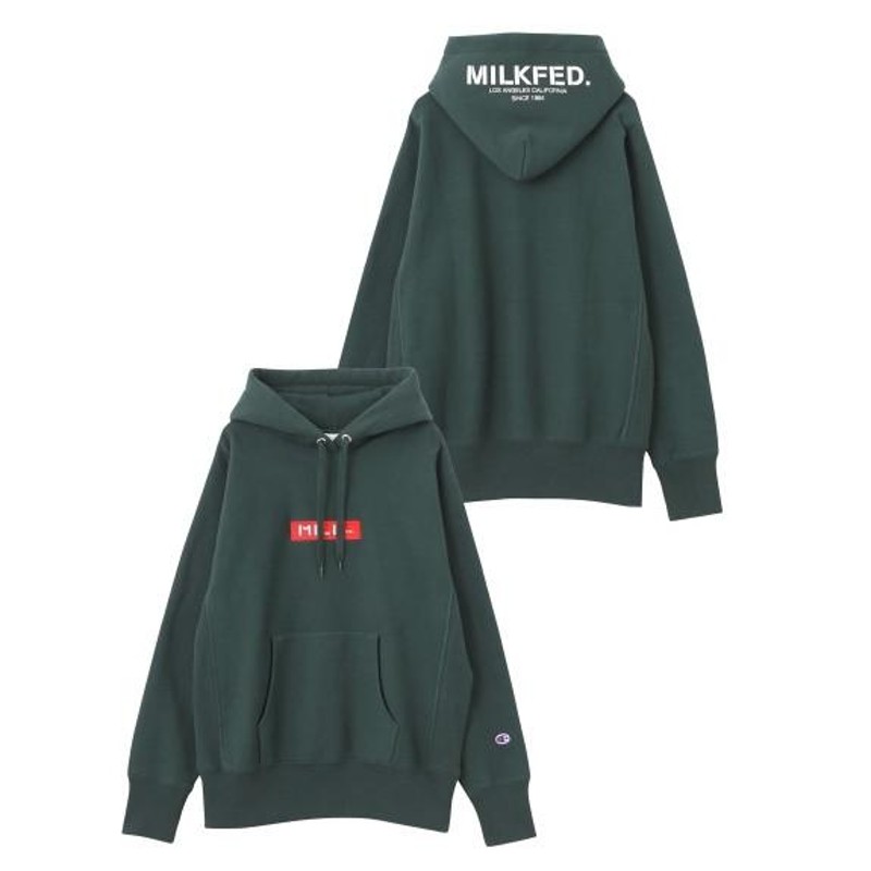 ミルクフェド MILKFED CHAMPION BAR SWEAT HOODIE チャンピオン コラボ 