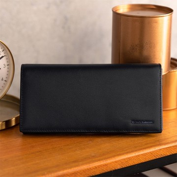 【金安德森】Moore 單窗翻蓋式長夾-夜空藍