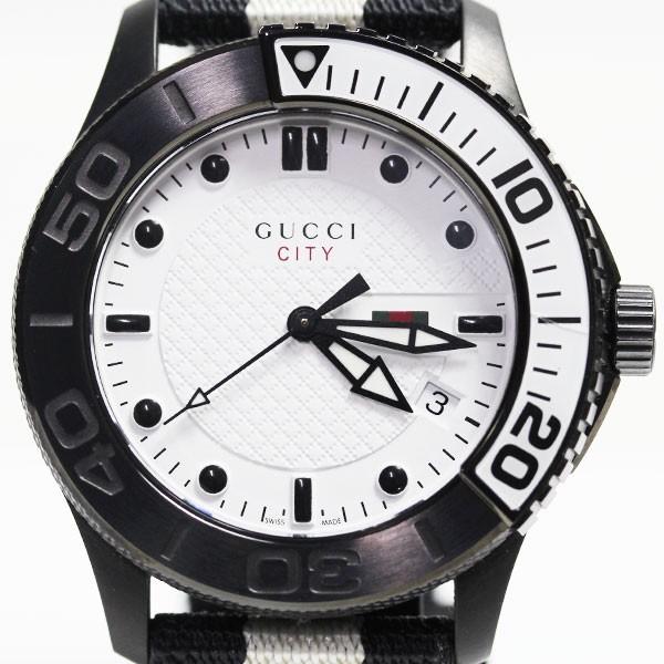 GUCCI グッチ 126.2 Gタイムレス メンズ クォーツ 腕時計 SS 44.7ミリ 100M防水 デイト YA126243 クオーツ/シルバー/ ステンレススチール(SS) MT1541 中古 | LINEショッピング