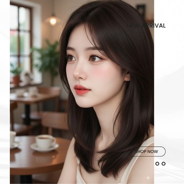 梨花HaNA 顏值拉滿 一戴秒變韓妞必備鎖骨層次假髮 無需髮網