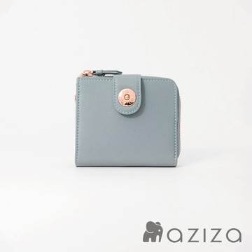 【aziza】OLA拉鍊簡式短夾-薄暮藍AZCXA010C05LE3