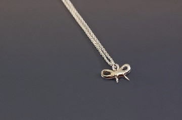 圖像系列-手感蝴蝶結925銀項鍊