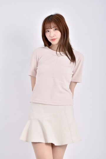 (M) club monaco質感露背粉色短袖上衣