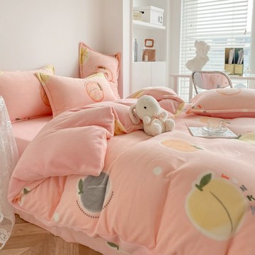 床上用品冬季四件套珊瑚絨床單冬天床品雙面絨毛被套被罩小清新女