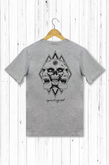 statelywork人格分裂 T 男T恤 灰白二色