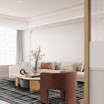 [Fuwaly] 卡茲地毯-160x230cm (客廳地毯 大地毯 短毛地毯 吸音 抗汙 防潑水 黑白 線條)