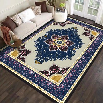 跨境金鉆絨客廳地毯可坐可躺舒適復古地毯茶幾沙發邊滿鋪防滑地毯