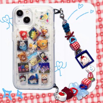 廢物點心kidcore可愛公仔小眾拼拼樂適用蘋果iPhone17氣囊保護殼