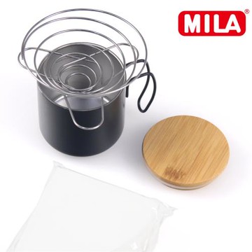 MILA 不鏽鋼彈簧濾架01組合(濾杯+濾紙+不鏽鋼杯)