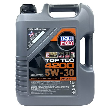 LIQUI MOLY 德國力魔 Top Tec 4200 5W-30 全合成機油 5公升裝