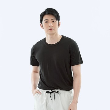 【遊遍天下】MIT男女款透氣吸排抗UV短袖圓領衫GS2015 黑色