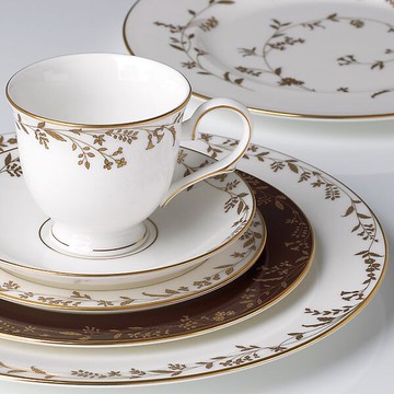 美國 Lenox  五件骨瓷餐具組 - Golden Bough