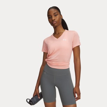 UA 女 Tech Twist V領短袖T-Shirt 人氣新品