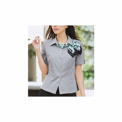 事務服 ブラウス オーバーブラウス 半袖 リボン付 セロリー 通販 Lineポイント最大get Lineショッピング