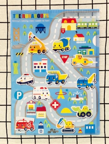 【震撼精品百貨】The Runabouts_RB工程車~三麗鷗工程車文件袋/收納袋-淺藍#05260