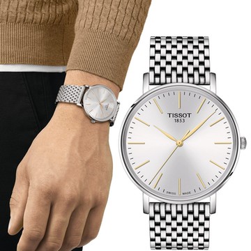 TISSOT 天梭 官方授權 EVERYTIME 經典簡約大三針腕錶-T1434101101101/40mm 聖誕節 禮物