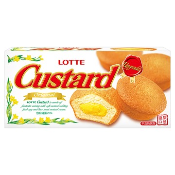 LOTTE 樂天 Custard 蛋黃派 6包  138g  1盒