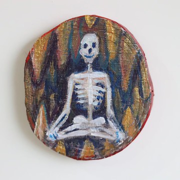 快速出貨,限量一件冥想白骨觀繪畫,靜坐,靈性,觀想畫冥想