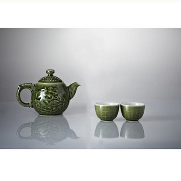 乾唐軒活瓷 |   勢在必得茶具組 / 綠釉 / 一壺+六杯