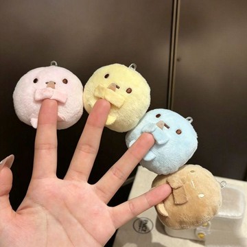 ✨動感 優選✨日系可愛四色圓子角落生物公仔毛絨玩偶炸蝦沙包小草迷你擺件手玉