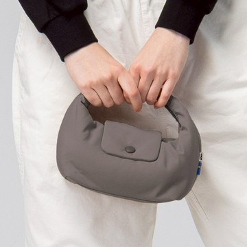 moz瑞典 駝鹿 防潑水 雲朵 牛角流浪包(大象灰)S