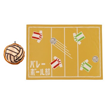 日本丸真 社團活動兩用毛毯（附造型收納袋） 排球社_廠商直送