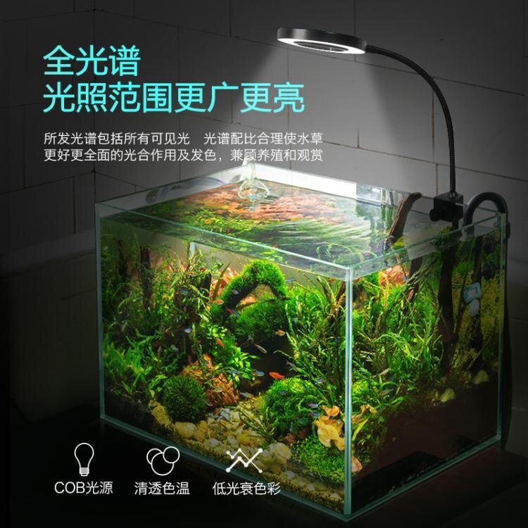 魚缸燈usb水草燈圓型異型燈架全光譜變色led水族箱照明防水小夾燈 年末衝刺全館一件八折起 全館下殺價免運可開發票保固一年抗漲省荷包 推薦 台灣樂天市場