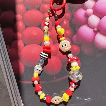 【熱賣】手繪 梅花 淡水 珍珠 手機繩 Y2K 千禧風 |街頭風