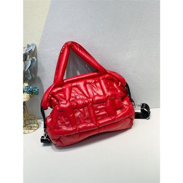 單肩小眾設計羽絨棉服斜跨包