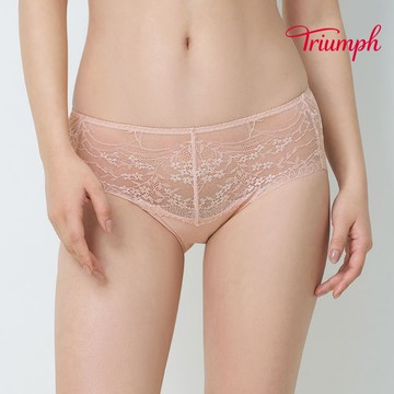 黛安芬-澎澎氣墊 輕悅系列 中腰平口內褲 M-EL 淡粉｜87R2526 WJ