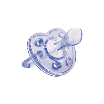 KU.KU Duckbill 酷咕鴨 馬卡龍全矽膠安撫奶嘴  藍莓紫  初生  1個