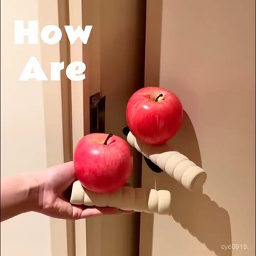 臺灣🚍8H出🉑可愛紅蘋果門把手保護套家用客廳臥室門把手裝飾品新家喬遷禮物 HP9C