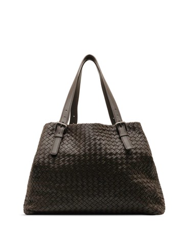 Bottega Veneta Pre-Owned - 2012-2023 Large Intrecciato Cesta tote bag - women - Calf Leather - One Size - Brown