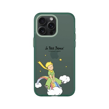iPhone 15 Pro Max Clear 憂墨綠 - Le Petit Prince 小王子 - 騎乘在彩虹與雲端之上