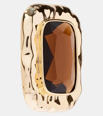 Self-Portrait Amber gold-plated earrings