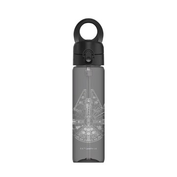 磁吸水壺 AquaStand Tritan 800cc - 附吸管 黑 - 迪士尼-星際大戰 Star Wars - 星際大戰 – 千年鷹結構圖白色版