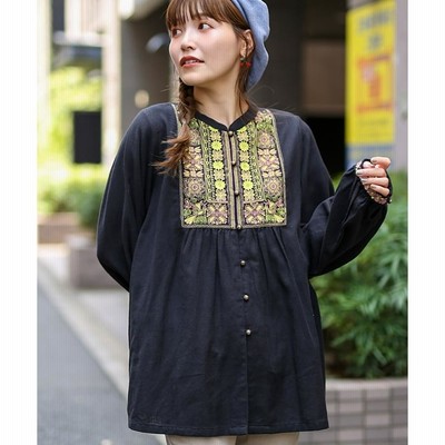 美品 シーバイクロエ 長袖刺繍カットワークレースブラウス 38