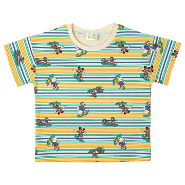 akachan honpo - 短袖T恤-迪士尼 玩滑板-黃色