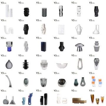 現代簡約居家花器花瓶擺件樣玄關板房售樓處酒店臥室書房軟裝工藝