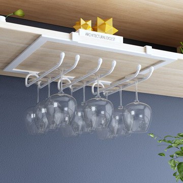 酒杯懸掛架 免安裝酒杯架紅酒杯架倒掛高腳杯架懸掛酒吧酒杯架酒櫃擺件掛架『CM37887』