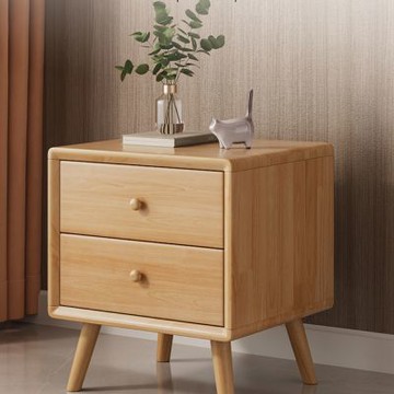 【匠俱】全實木床頭櫃 簡約現代收納櫃 床邊鬥櫃43x40x48cm(實木床頭櫃 +環保水性漆+需diy