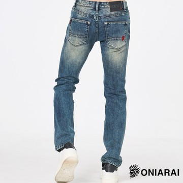 【㊙年貨獨家價】COOLMAX低腰丹寧小直筒褲 - BLUE WAY 鬼洗い